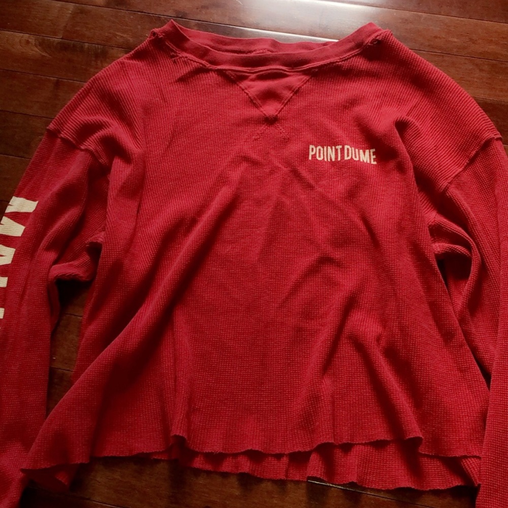 Pacsun red cropped long sleeve